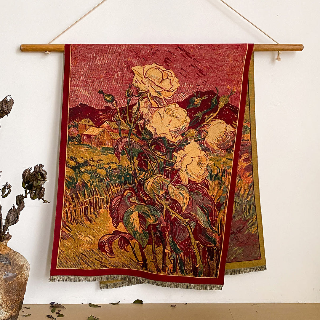 Women's Floral Print Fringed Shawl Scarf - Style #46 - image 46