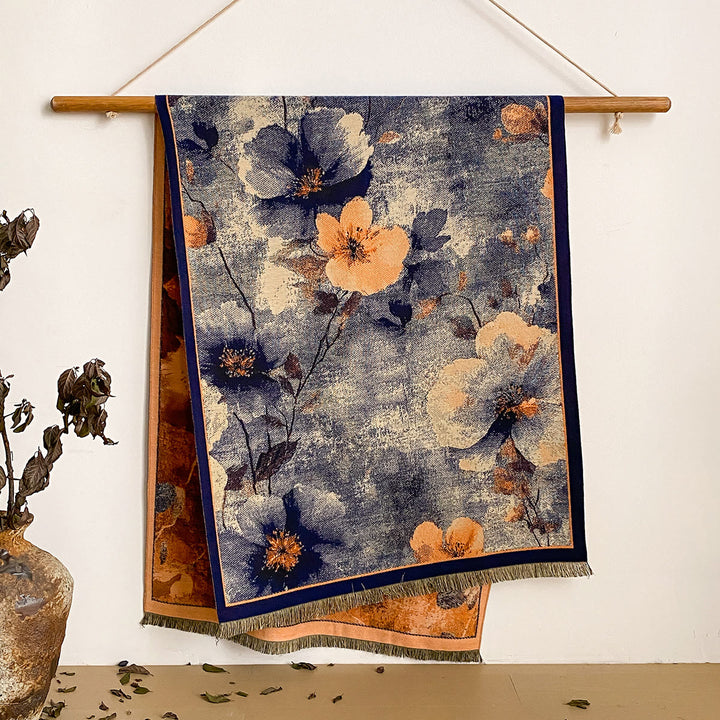 Women's Floral Print Fringed Shawl Scarf - Style #33 - image 33