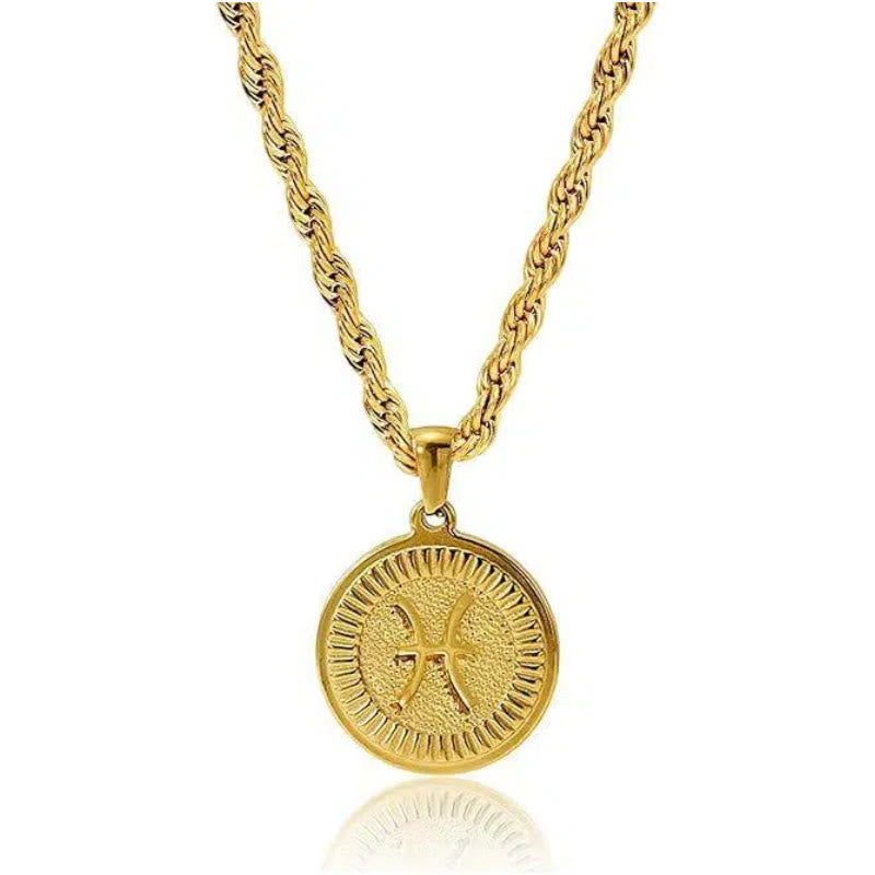 Personalized Zodiac Symbol Coin Pendant Necklace - Scorpio - image 8