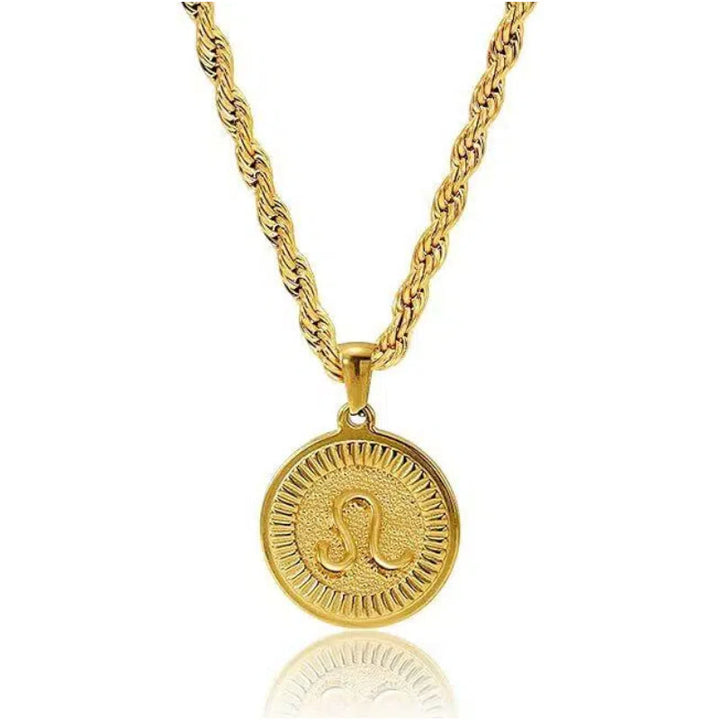Personalized Zodiac Symbol Coin Pendant Necklace - Libra - image 7