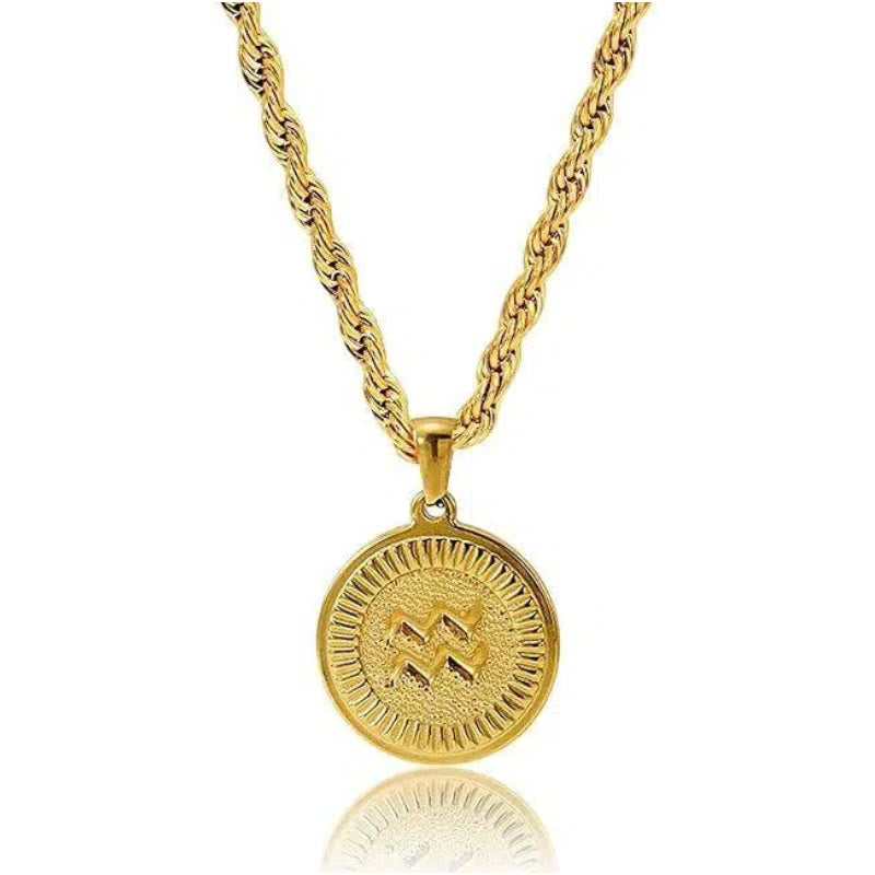 Personalized Zodiac Symbol Coin Pendant Necklace - Capricorn - image 10