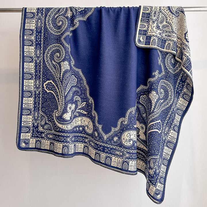 Women's Paisley Pattern Fringed Shawl Scarf - image 8
