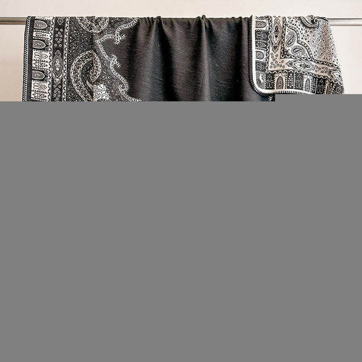 Women's Paisley Pattern Fringed Shawl Scarf - image 6
