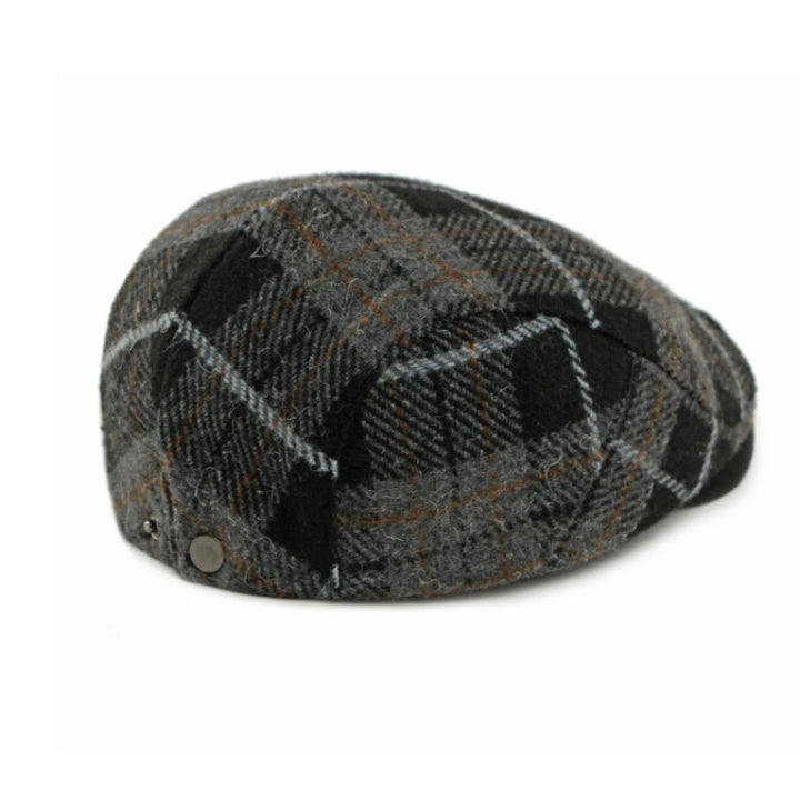 Winter Vintage Plaid Pattern Men's Beret Hat - image 6
