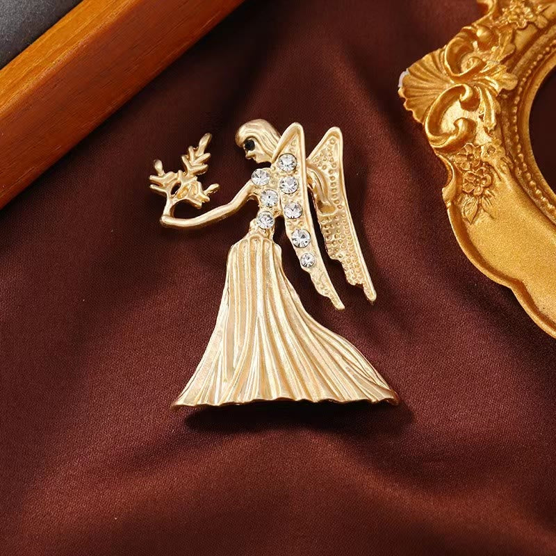 Zodiac Sign Diamond-Embellished Gold Brooch - image 12