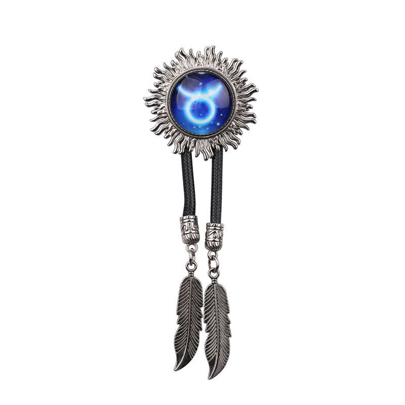 Zodiac Sign Series Retro Metal Bolo Ties - Taurus - image 3