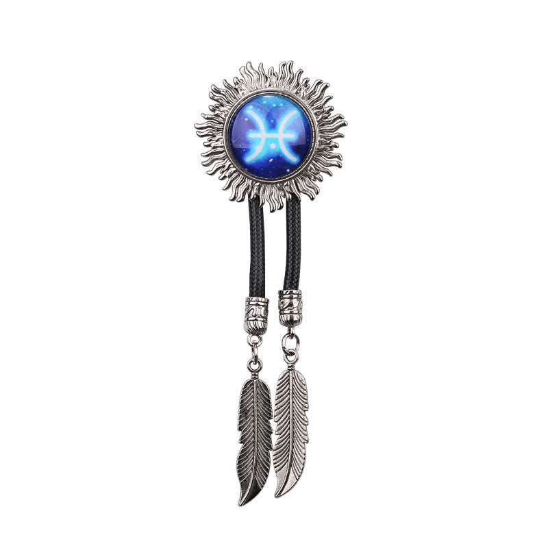 Zodiac Sign Series Retro Metal Bolo Ties - Pisces - image 15