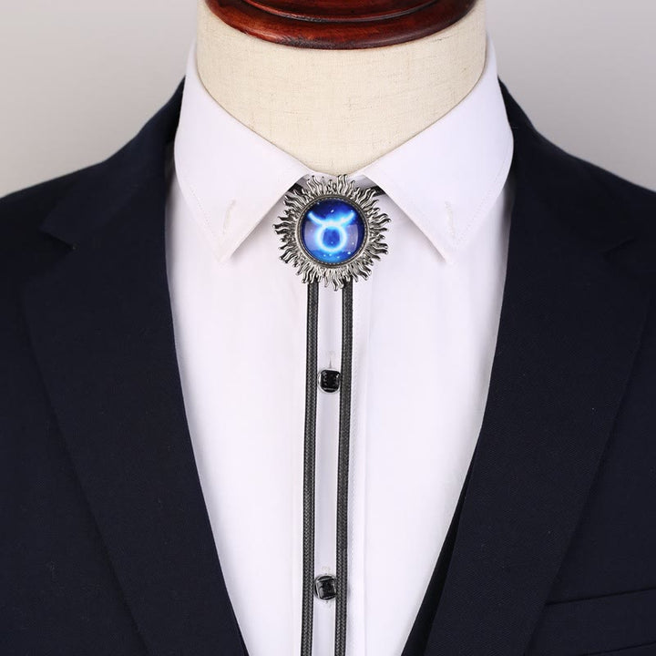 Zodiac Sign Series Retro Metal Bolo Ties - image 4