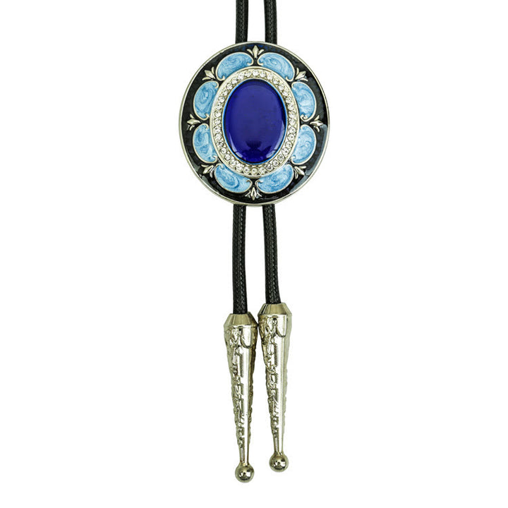 Vintage Onyx and Enamel Bolo Tie - Style #4 - image 5