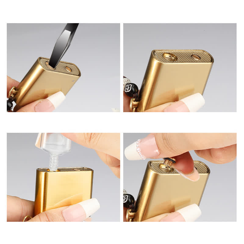 Square Rotating Decompression Inflatable Kerosene Lighter - image 7