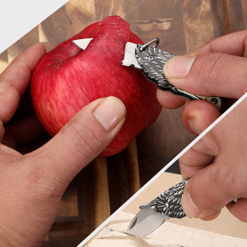 Mini EDC Tool Eagle Hidden Folding Knife Pendant Necklace - image 5