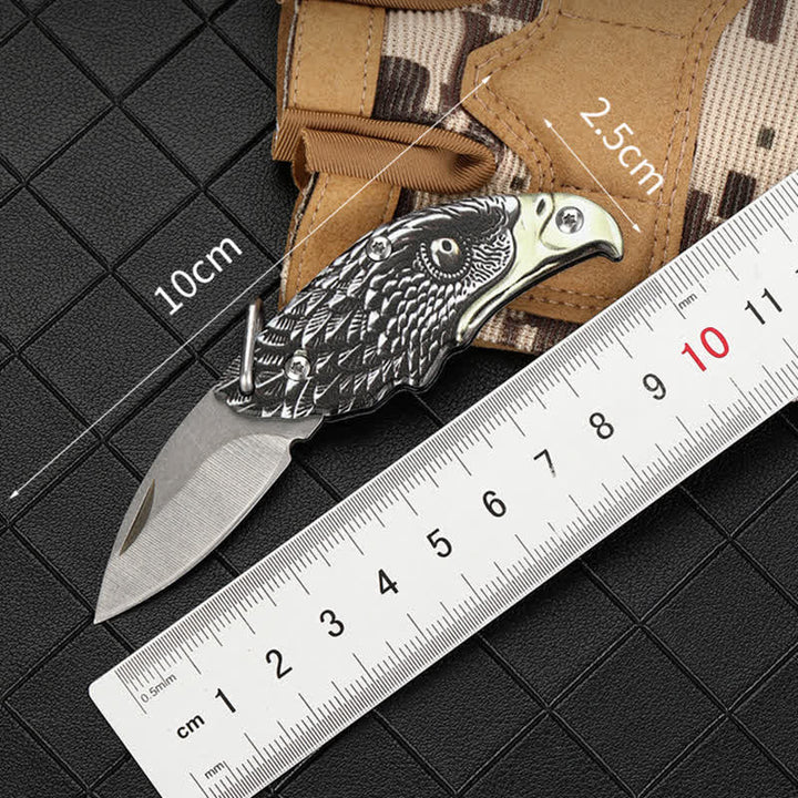 Mini EDC Tool Eagle Hidden Folding Knife Pendant Necklace - image 9