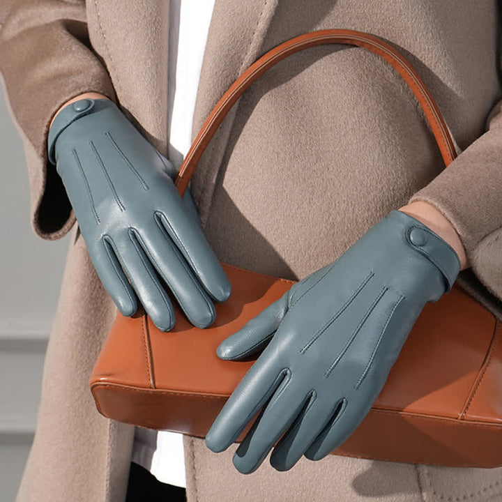 Women's Sophisticated Touch Genuine Sheepskin Leather Gloves - image 4