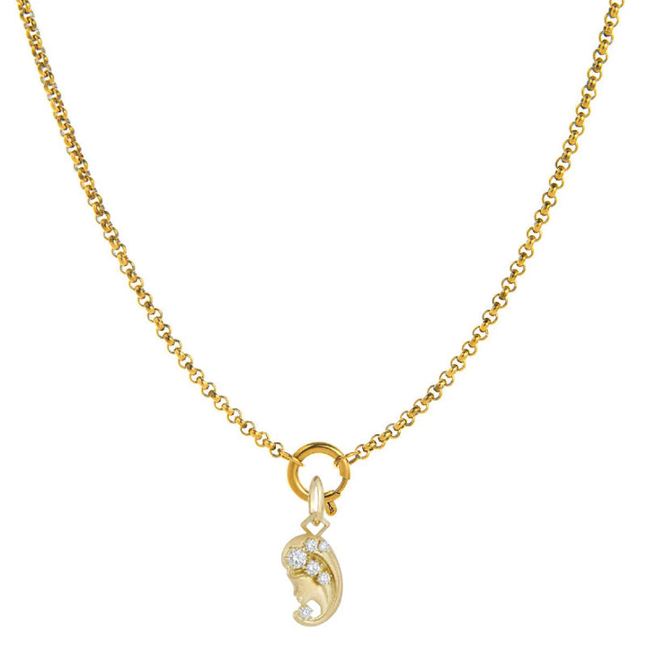 Diamond-Embellished Zodiac Symbol Necklace - Virgo - image 6