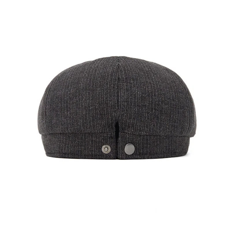 Winter Retro Knit Texture Contrast Brim Men's Beret Hat - image 2