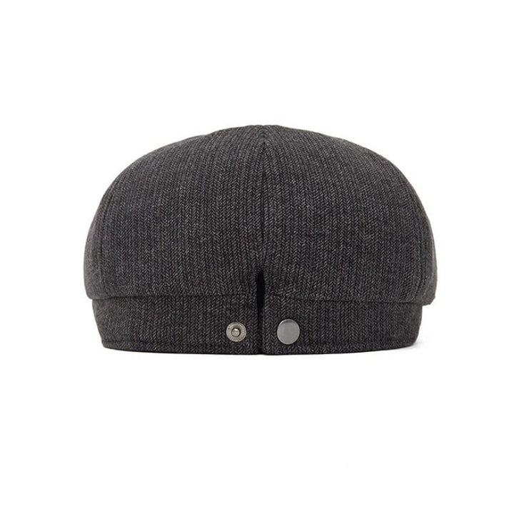 Winter Retro Knit Texture Contrast Brim Men's Beret Hat - image 2