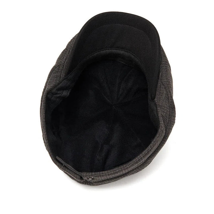 Winter Retro Knit Texture Contrast Brim Men's Beret Hat - image 6