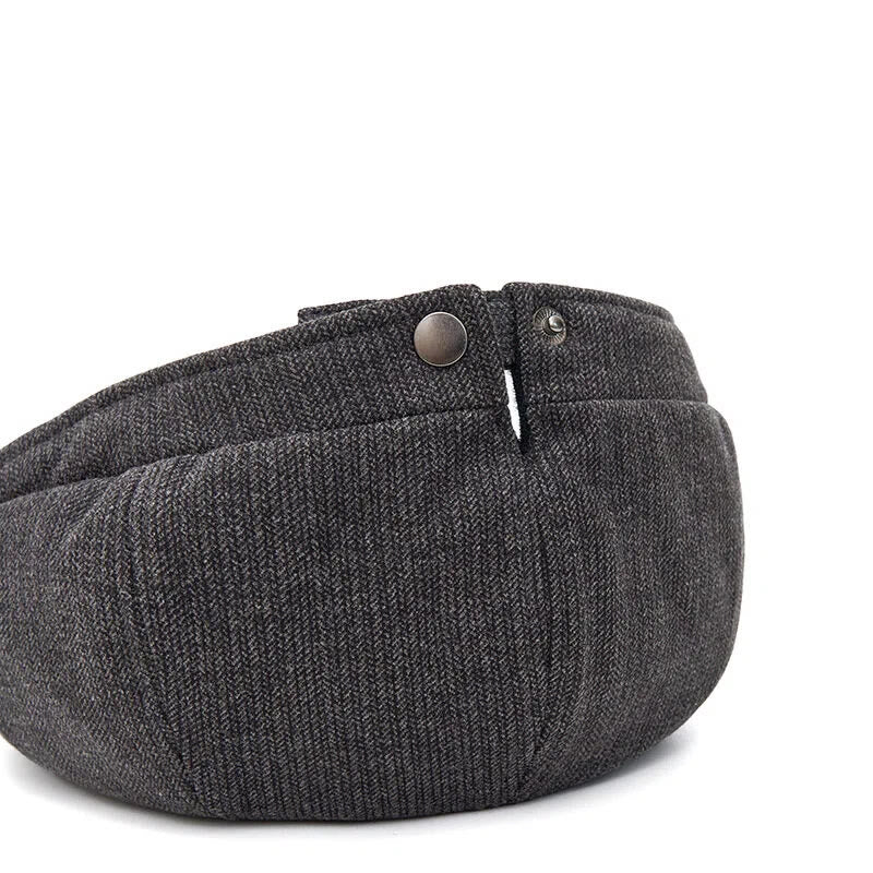 Winter Retro Knit Texture Contrast Brim Men's Beret Hat - image 4