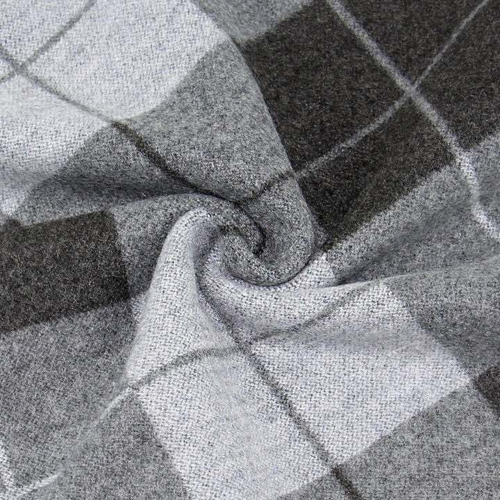 Men's Classic Plaid Tassel Warm Scarf - image 10