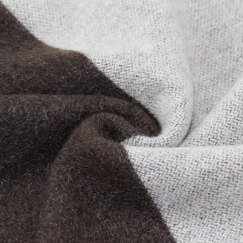 Men's Classic Striped Accent Warm Tassel Scarf - image 5