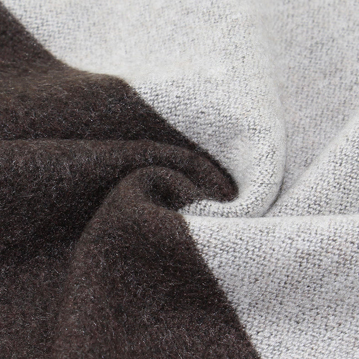 Men's Classic Striped Accent Warm Tassel Scarf - image 5