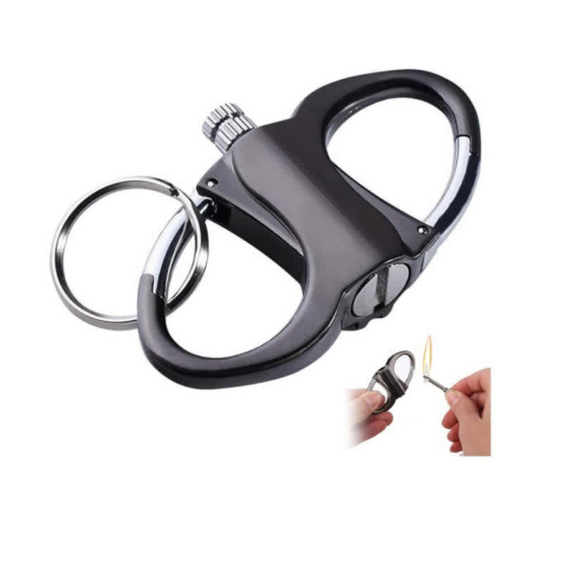 Dual Ring Keychain Matchstick Reusable Kerosene Lighter - image 4