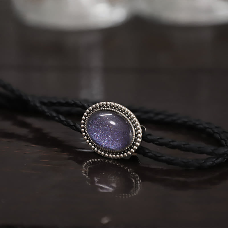 Glitter Purple Gem Retro Metal Bolo Ties - image 2