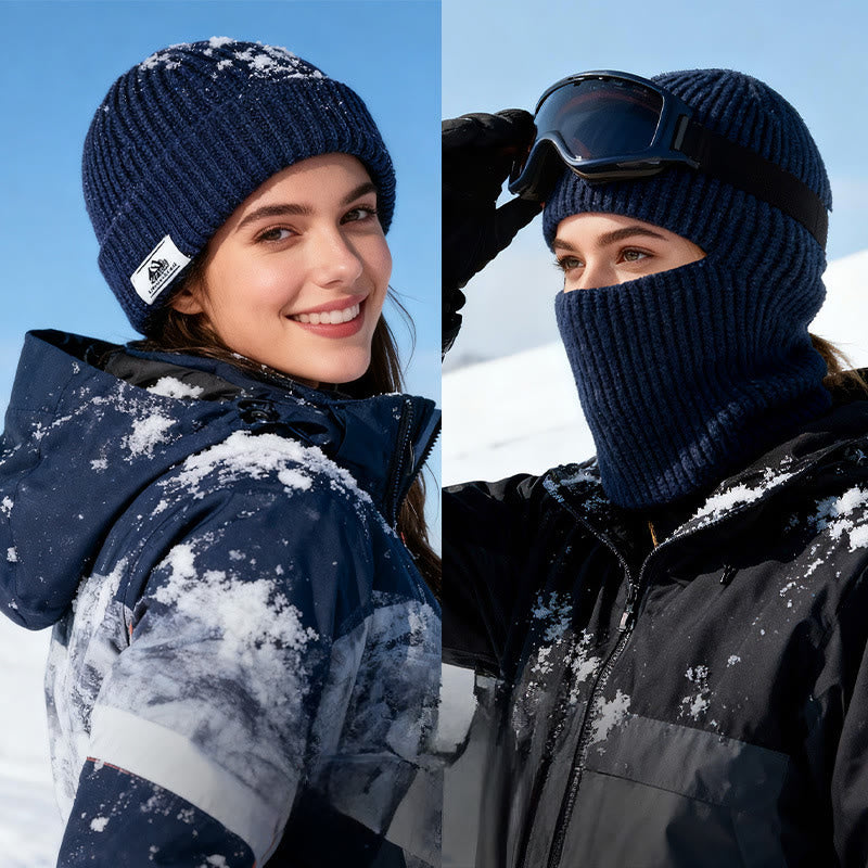 360° Wrap Windproof Knitted Full-Face Winter Beanie Hat - image 7
