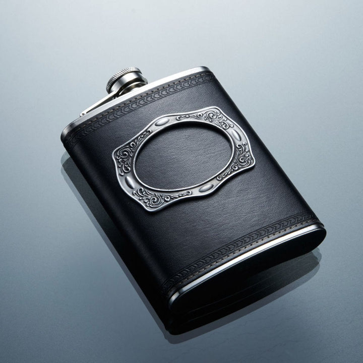 8 Oz Men's Retro Stainless Steel Leather Outdoor Portable Flask - Style #1 - 8oz - image 0