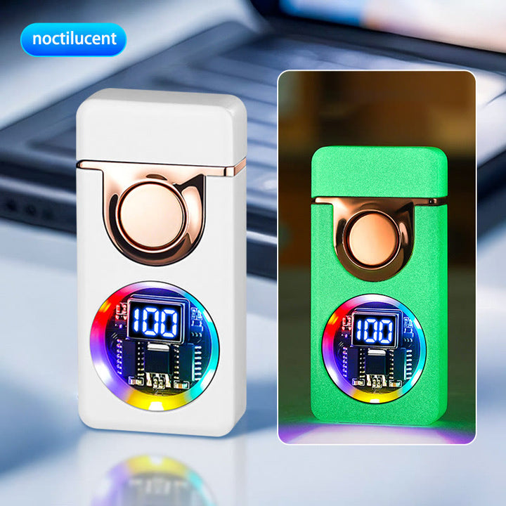 Men's Voice Gravity Sensor Dual Flame LED Display Lighter - Style #3 - image 10