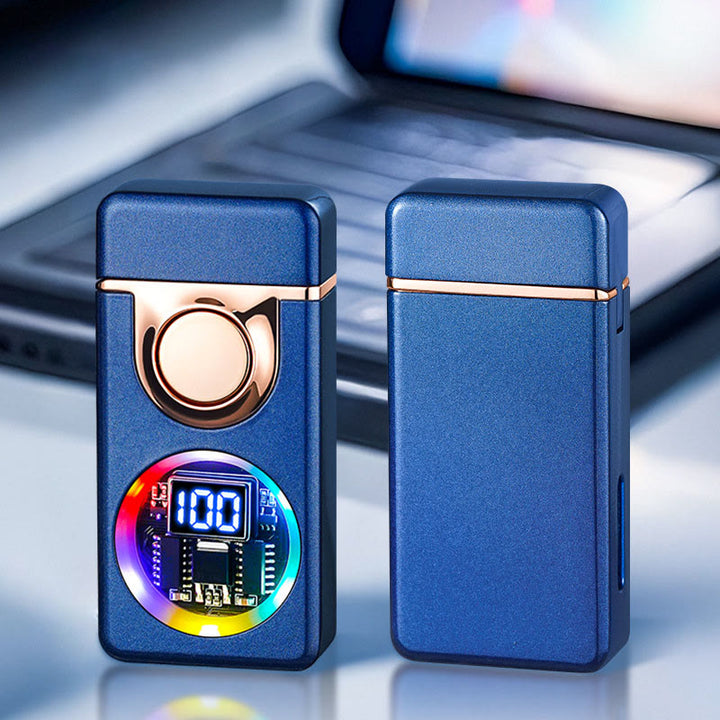 Men's Voice Gravity Sensor Dual Flame LED Display Lighter - Style #5 - image 12