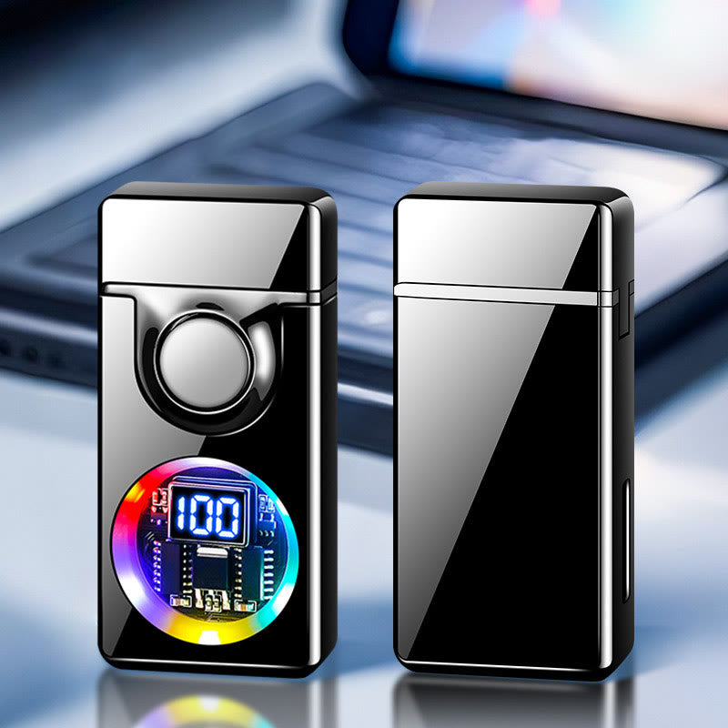 Men's Voice Gravity Sensor Dual Flame LED Display Lighter - image 8
