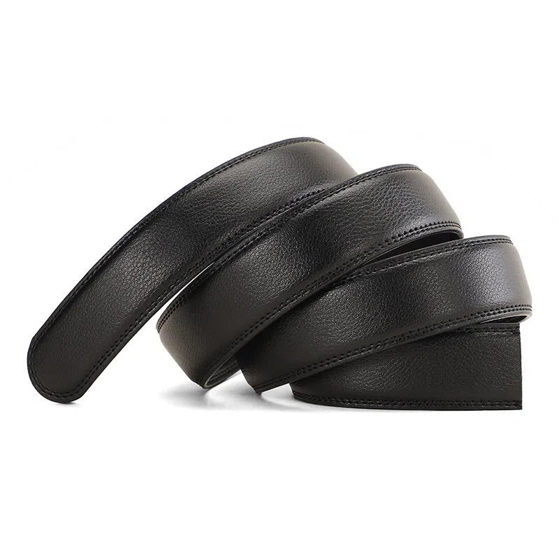 Men's Galloping Horse Emblem Automatic Buckle Leather Belt - image 1