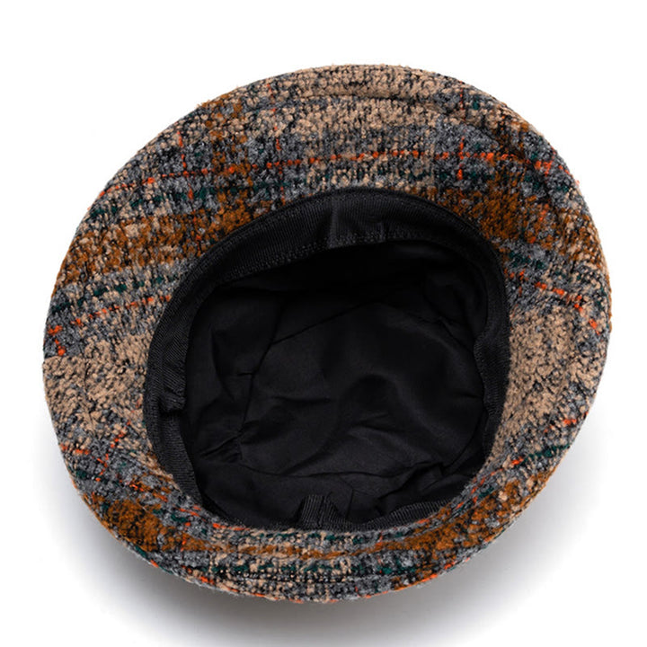 Women's Mottled Texture Bowknot-Accented Wool Blend Bucket Hat - image 5