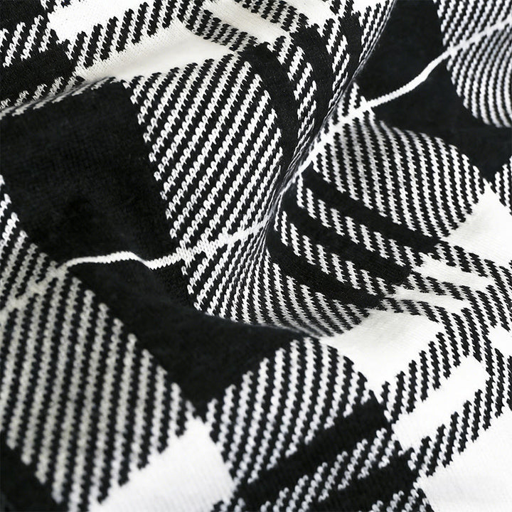 Men's Sleek Textured Plaid Cozy Winter Scarf - image 2