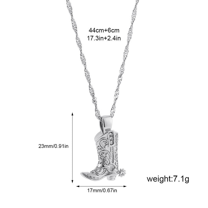 Exquisite Western Golden Cowboy Boot Stars Pendant Necklace - Style #2 - image 4