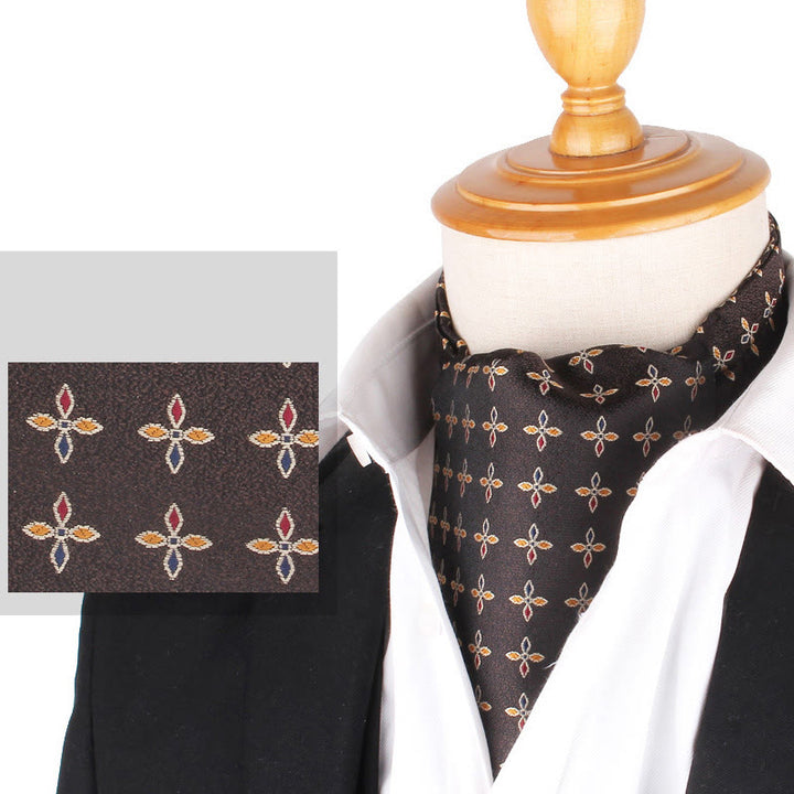 Men's British Retro Elegant Printed Cravat For Suit Shirt - Style #9 - image 11