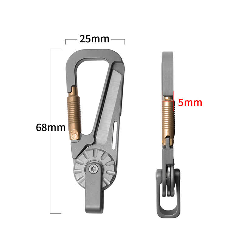 Titanium Alloy Folding Knife Climbing Keychain - image 7
