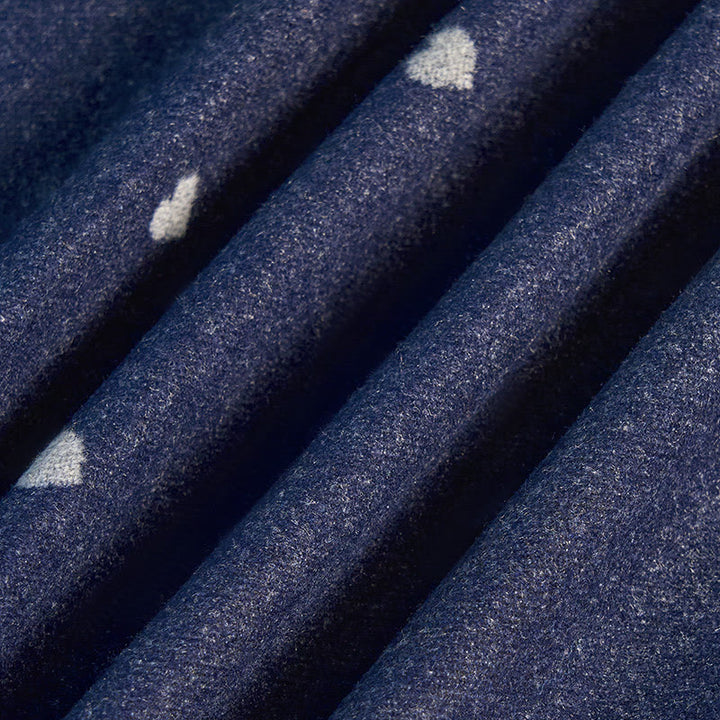 Men's Christmas Reindeer Print Navy Warm Festive Scarf - image 6