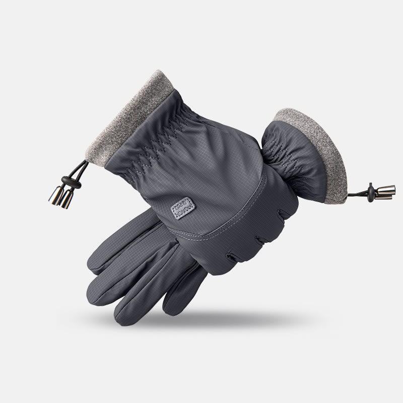 Men's Winter Outdoor Waterproof Warm Touchscreen Gloves - Navy Blue - image 4