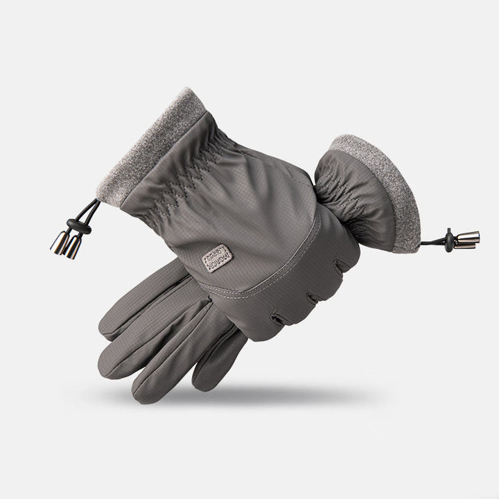 Men's Winter Outdoor Waterproof Warm Touchscreen Gloves - Grey - image 1