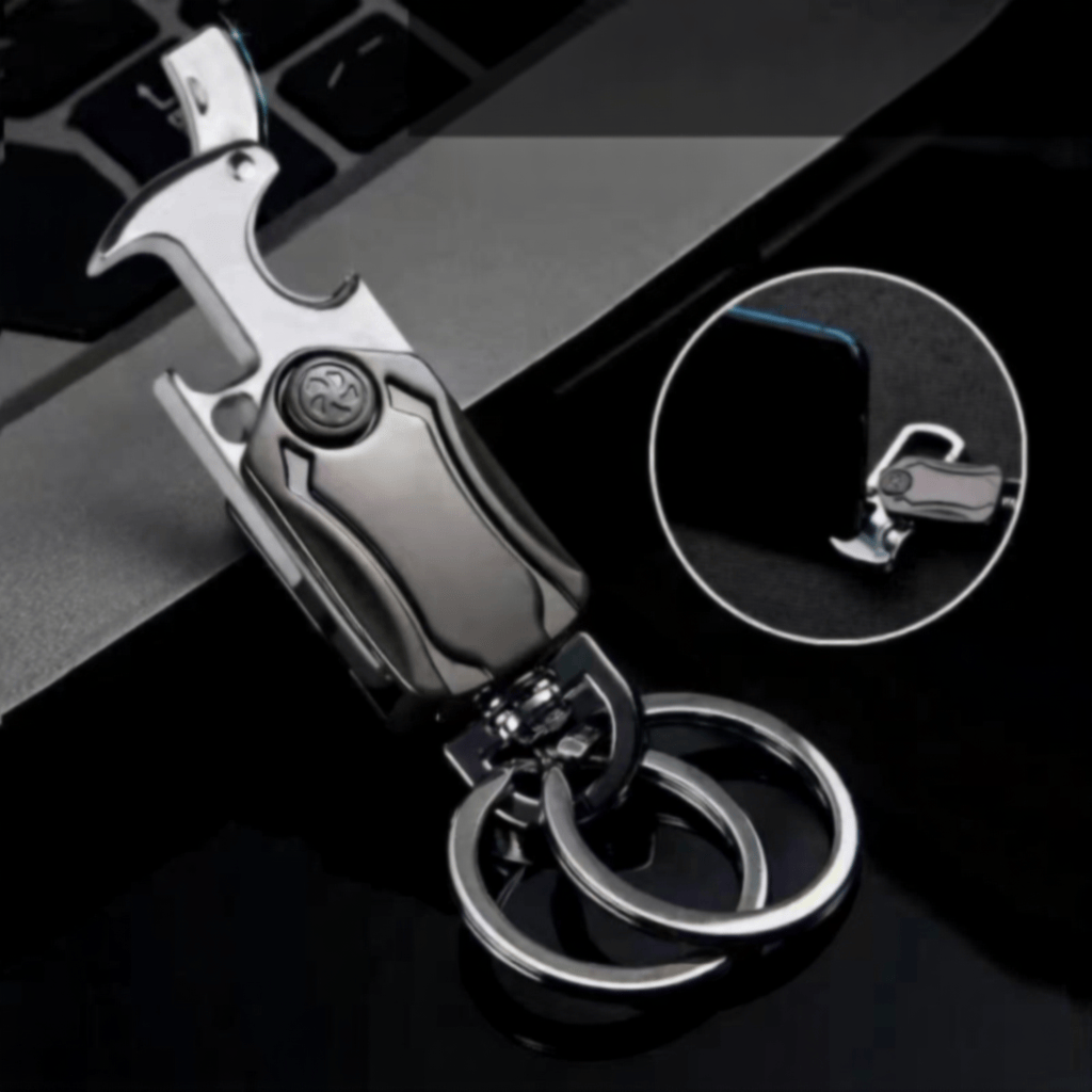 EDC-Tool Small Knife Bottle Opener Gyro Keychain - image 2