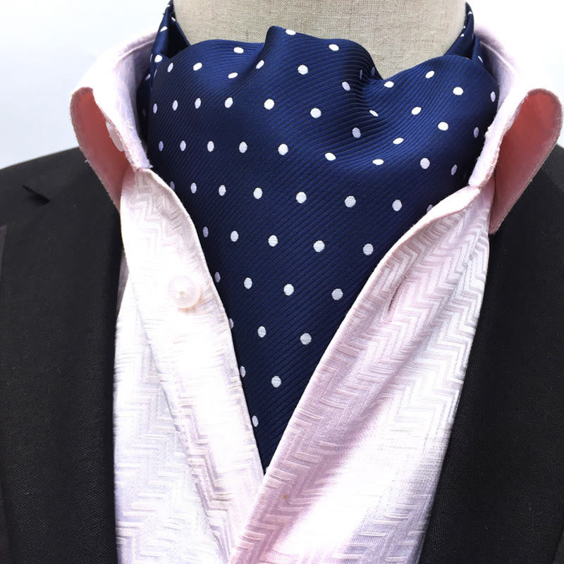 Men's Retro Geometric Floral Print Multi-Color Scarf Cravat - Style #17 - image 17