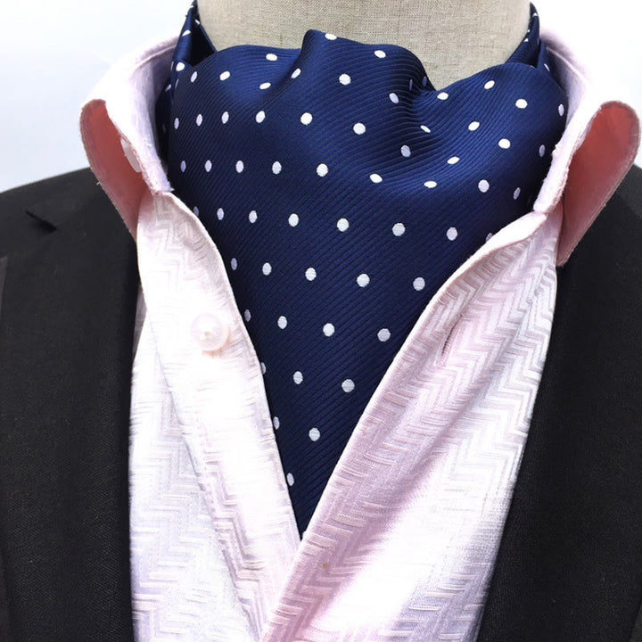 Men's Retro Geometric Floral Print Multi-Color Scarf Cravat - Style #17 - image 17