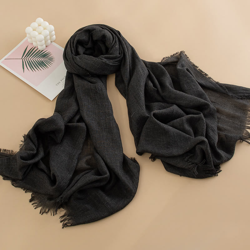 Women's Cloud-Soft Lightweight Breathable Multi-Color Versatile Fringed Scarf - Style #34 - image 33