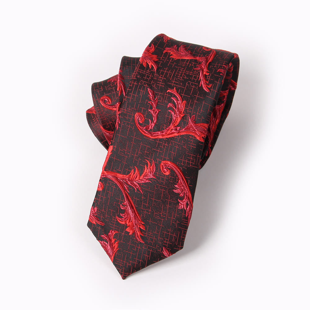 Men's Elegant Printed Formal Necktie Bow Tie Pocket Square - Necktie - Style #6 - image 9