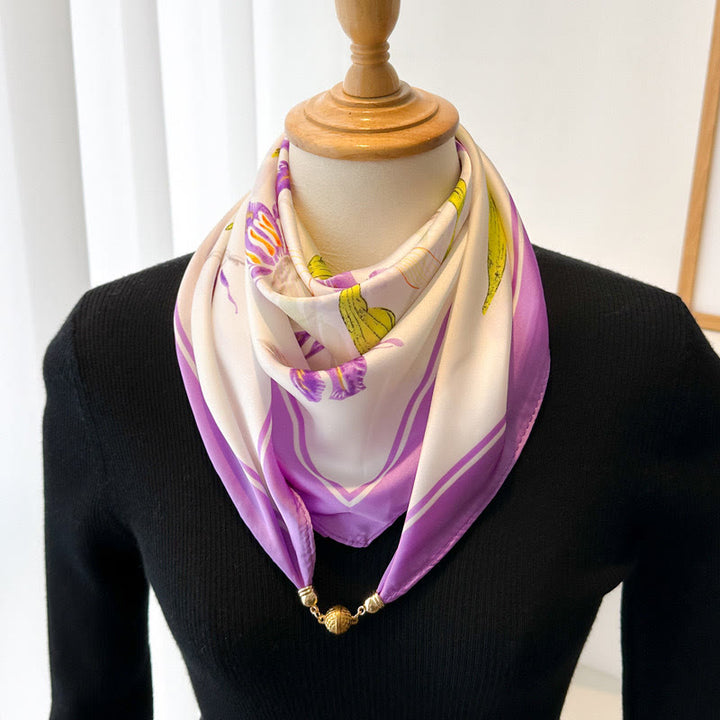 Women's Elegant Retro Printed Square Magnetic Cravat - Style #22 - image 24