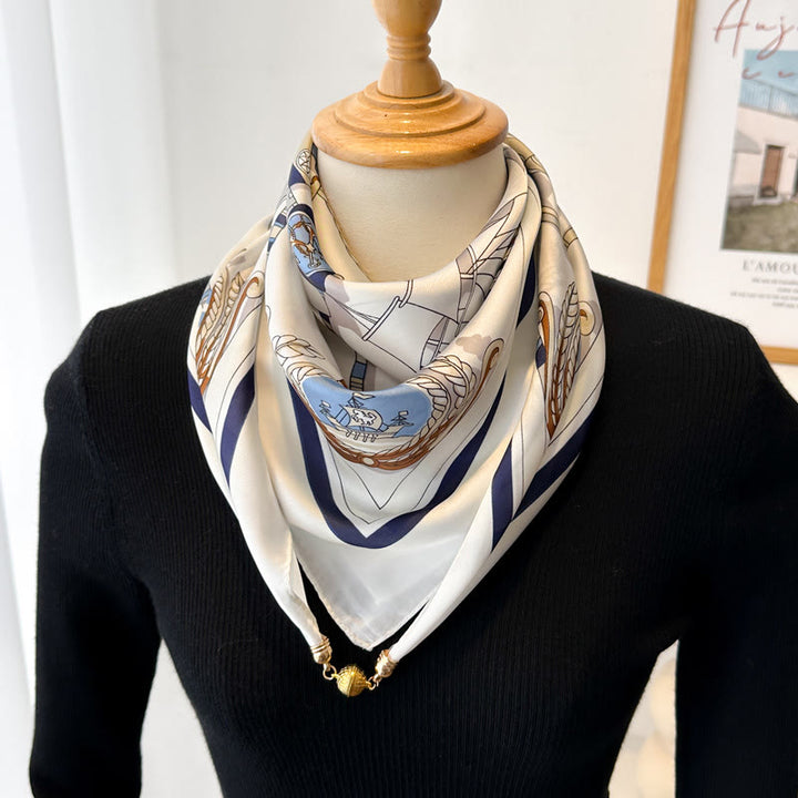 Women's Elegant Retro Printed Square Magnetic Cravat - Style #6 - image 8