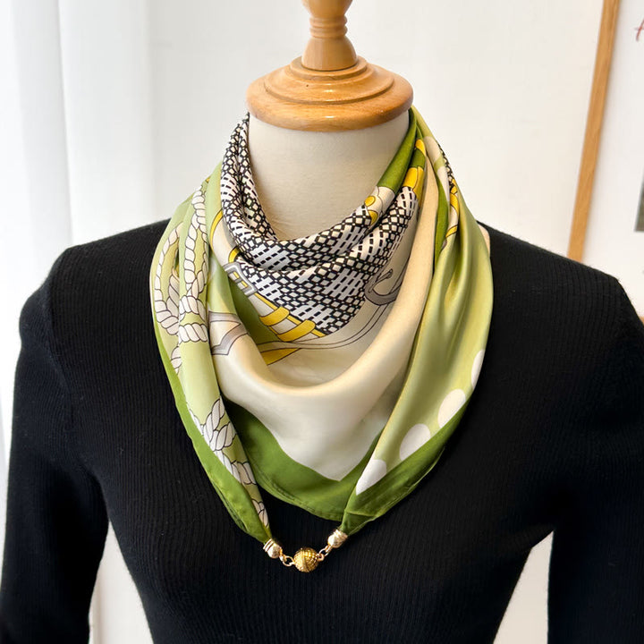 Women's Elegant Retro Printed Square Magnetic Cravat - Style #16 - image 18