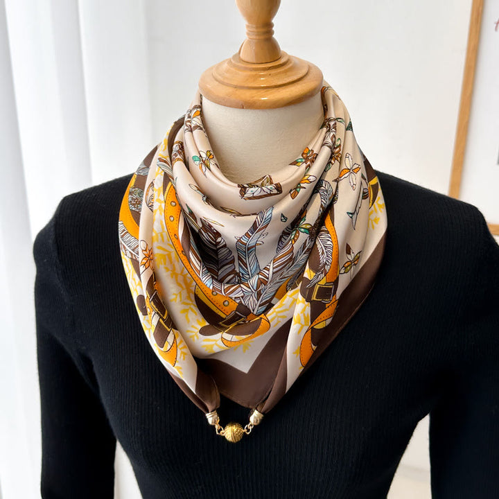 Women's Elegant Retro Printed Square Magnetic Cravat - Style #2 - image 4